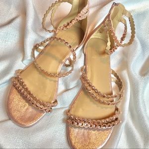 Kaari Blue Noelle Sandal 9.5 Pink Rhinestone Ankle